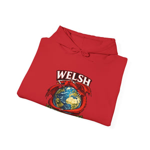 Welsh Pride Hoodie — 'Welsh No Matter Where I Go' Globe Design