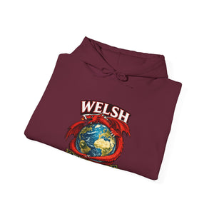 Welsh Pride Hoodie — 'Welsh No Matter Where I Go' Globe Design
