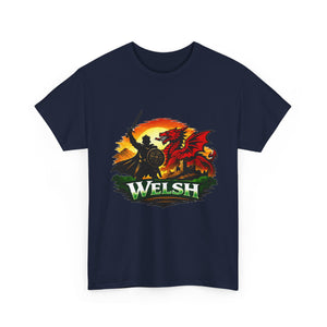Welsh Dragon Shield T-Shirt — Celtic Warrior Wales Pride Tee