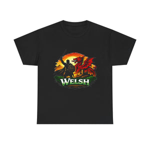 Welsh Dragon Shield T-Shirt — Celtic Warrior Wales Pride Tee