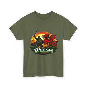 Welsh Dragon Shield T-Shirt — Celtic Warrior Wales Pride Tee
