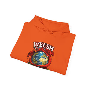 Welsh Pride Hoodie — 'Welsh No Matter Where I Go' Globe Design