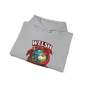 Welsh Pride Hoodie — 'Welsh No Matter Where I Go' Globe Design