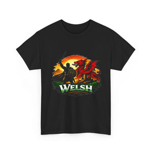 Welsh Dragon Shield T-Shirt — Celtic Warrior Wales Pride Tee