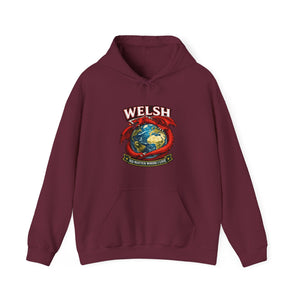 Welsh Pride Hoodie — 'Welsh No Matter Where I Go' Globe Design