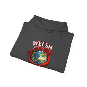 Welsh Pride Hoodie — 'Welsh No Matter Where I Go' Globe Design
