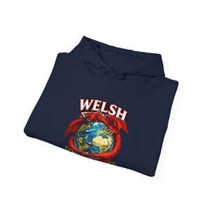 Welsh Pride Hoodie — 'Welsh No Matter Where I Go' Globe Design
