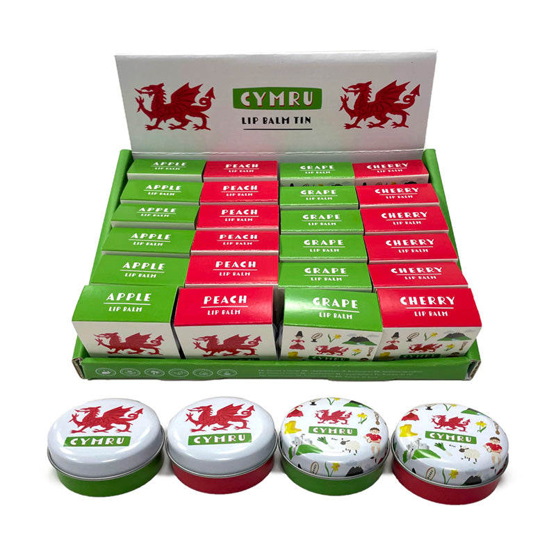 Welsh Dragon Cymru Lip Balm in a Tin