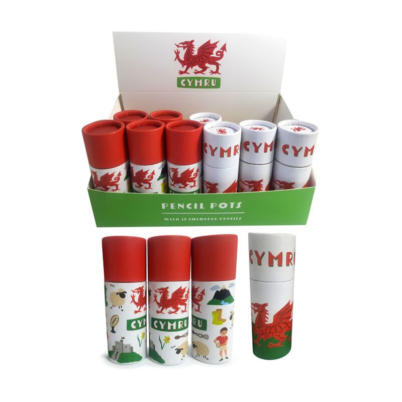 Welsh Dragon Colouring Pencil Tube