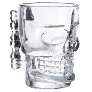 Glass Skull Shaped Tankard