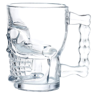 Glass Skull Shaped Tankard