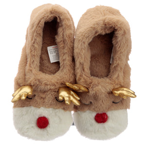 Reindeer Microwavable Heat Wheat Pack Slippers