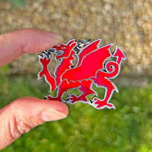 Welsh Dragon Key Chain Pewter Keyring