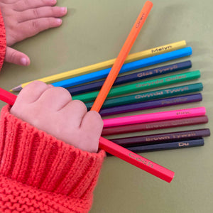 Welsh Colour Names Colouring Pencils Set