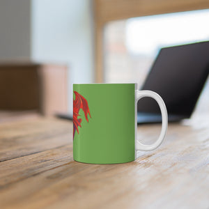 Cwtch Red Dragon Mug 11oz Green