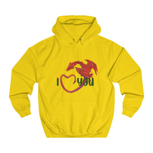 Welsh Dragon I Love You Unisex Welsh Hoodies