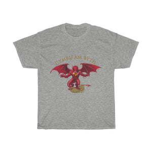 Welsh Dragon Cymru Am Byth Unisex Heavy Cotton Tee