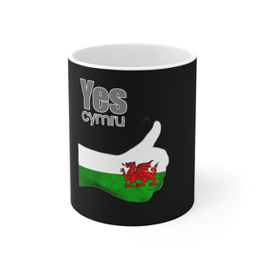 Yes Cymru Mug 11oz Black