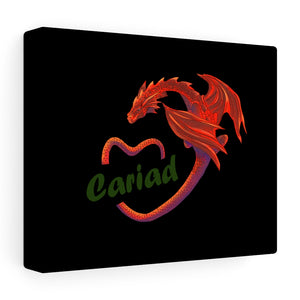 Cariad Love Red Dragon Stretched Canvas