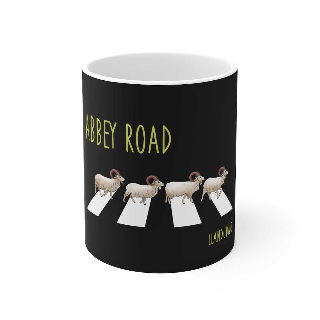 Abbey Road Llandudno Goats Mug 11oz Black
