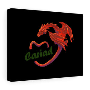 Cariad Love Red Dragon Stretched Canvas