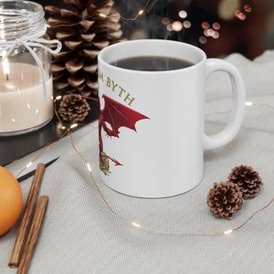 Welsh Dragon Cymru am Byth Traveller Mug 11oz White