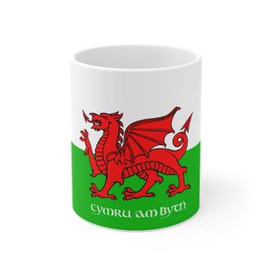 Wales Welsh Flag Cymru am Byth Traveller Mug 11oz