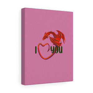 Welsh Dragon I Love You Stretched Canvas