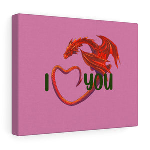 Welsh Dragon I Love You Stretched Canvas