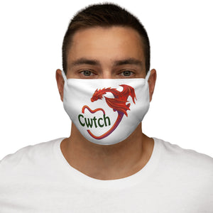 Cwtch Red Dragon Face Cover Snug-Fit White