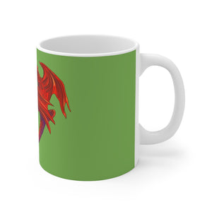 Cwtch Red Dragon Mug 11oz Green