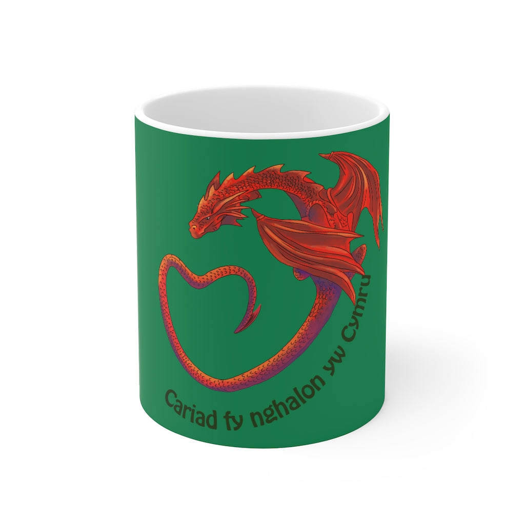 Cariad fy nghalon yw Cymru Mug