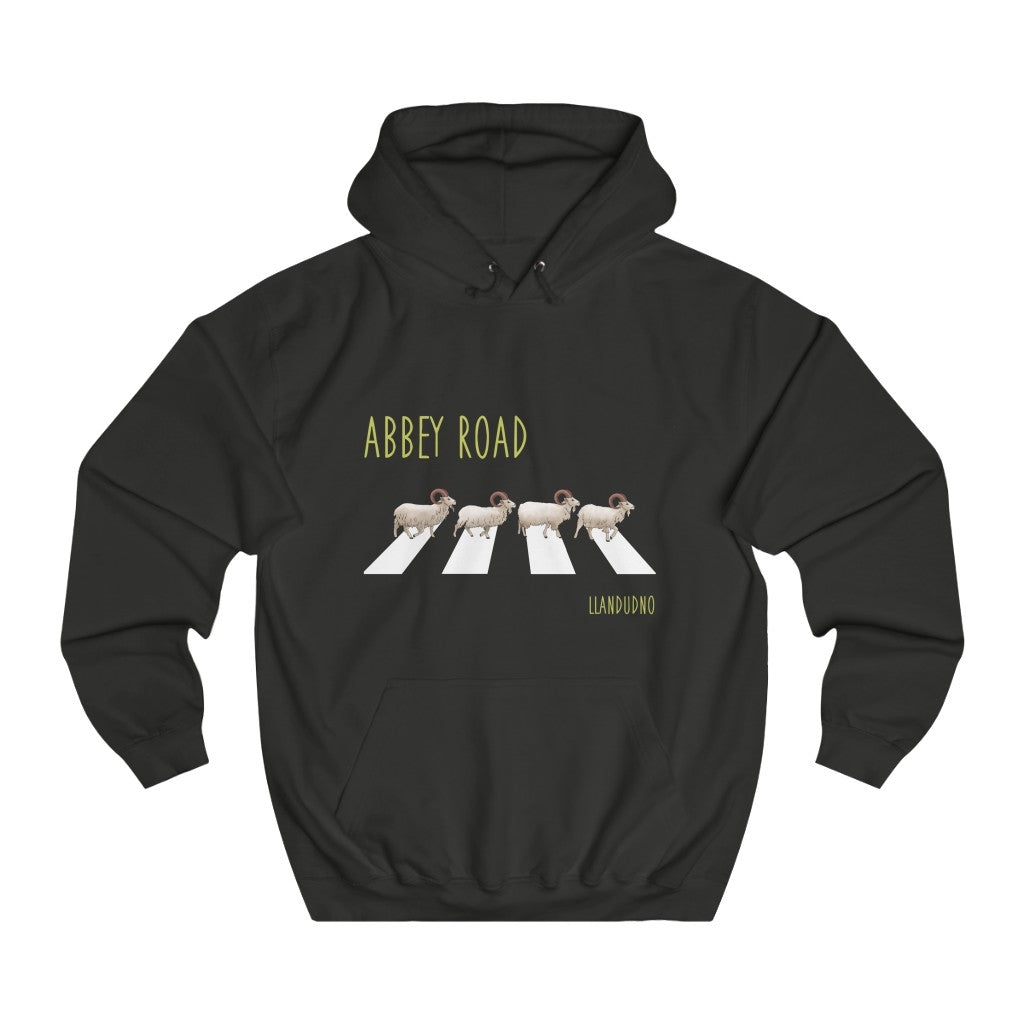 Abbey Road Llandudno Goat Unisex Hoodies Cymraeg