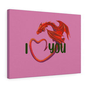 Welsh Dragon I Love You Stretched Canvas