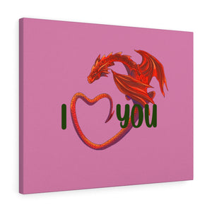 Welsh Dragon I Love You Stretched Canvas