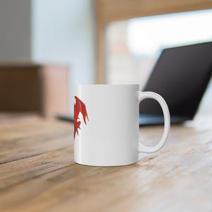 Cariad Love Red Dragon Mug 11oz White