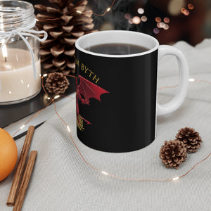 Welsh Dragon Cymru am Byth Traveller Mug 11oz Black