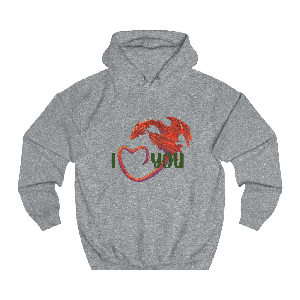 Welsh Dragon I Love You Unisex Welsh Hoodies