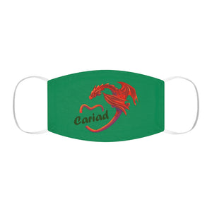 Cariad Love Red Dragon Face Cover Snug-Fit Green