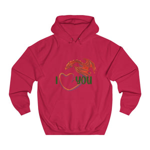 Welsh Dragon I Love You Unisex Welsh Hoodies