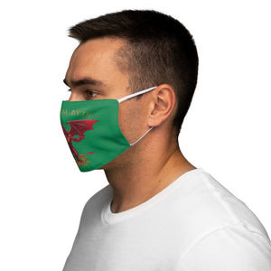 Welsh Dragon Cymru Am Byth Reusable Face Cover Snug-Fit Green