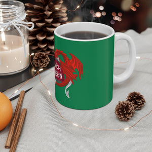 Cofiwch Dryweryn Dragon Mug 11oz Green