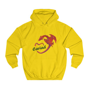 Cariad Love Red Dragon Unisex Welsh Hoodies