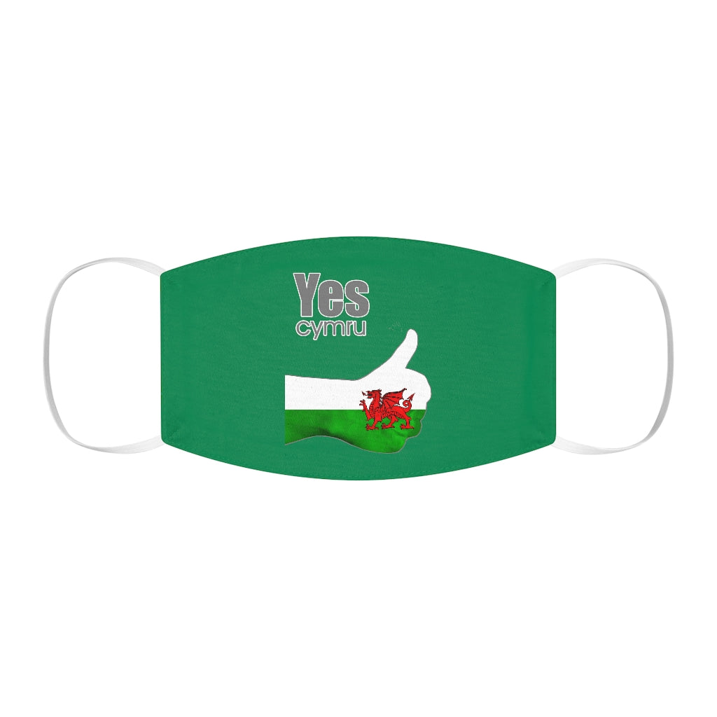 Yes Cymru Face Cover Snug-Fit Green