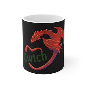 Cwtch Red Dragon Mug 11oz Black