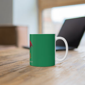 Cymraeg Welsh Dragon Traveller Mug 11oz Green