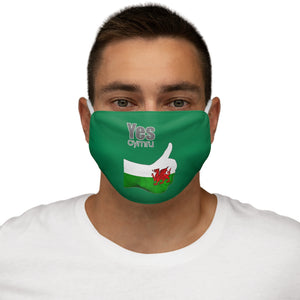 Yes Cymru Face Cover Snug-Fit Green