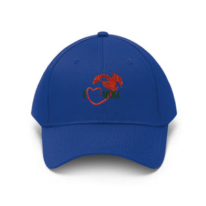 Welsh Dragon I Love You Unisex Twill Hat