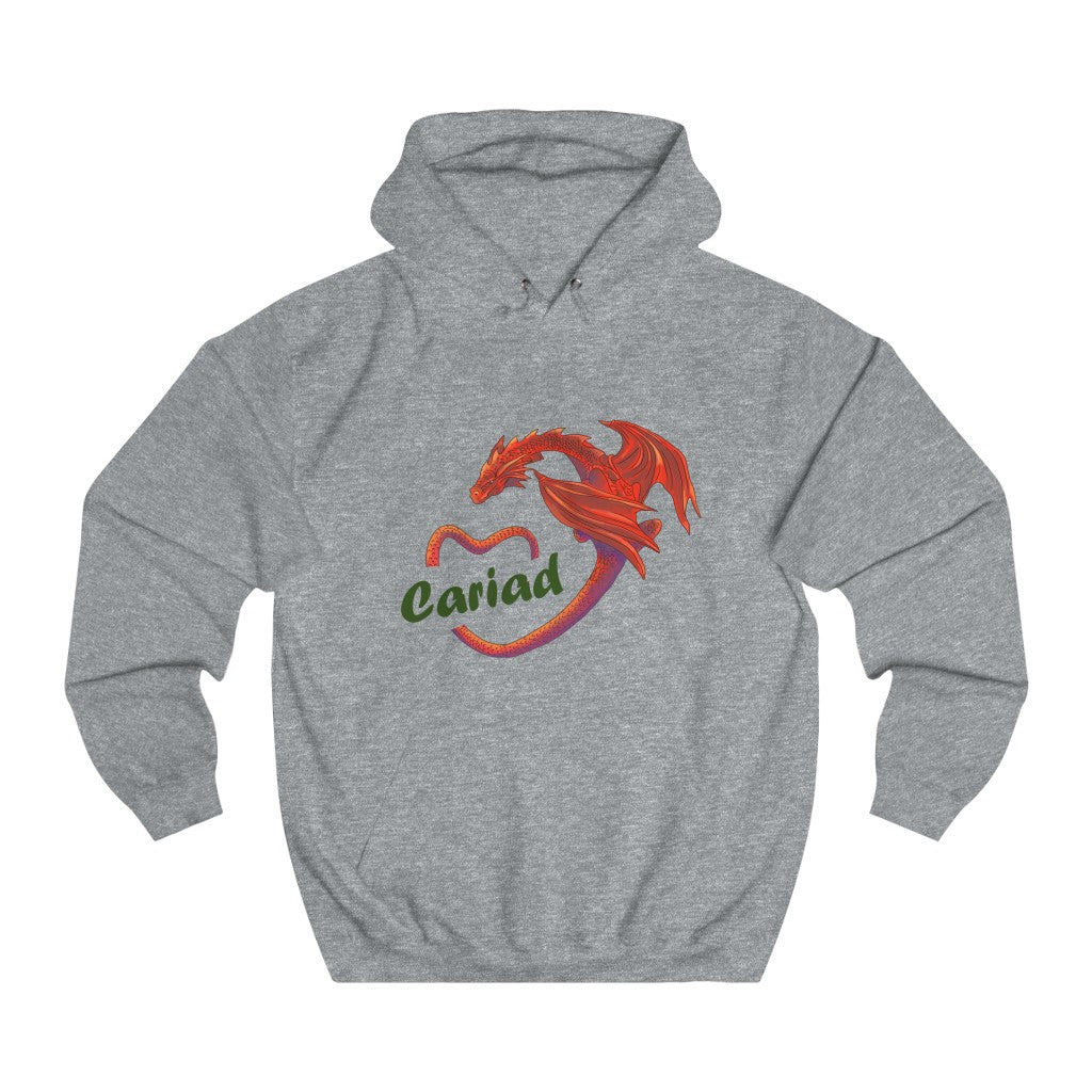 Cariad Love Red Dragon Unisex Welsh Hoodies