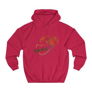 Cariad Love Red Dragon Unisex Welsh Hoodies